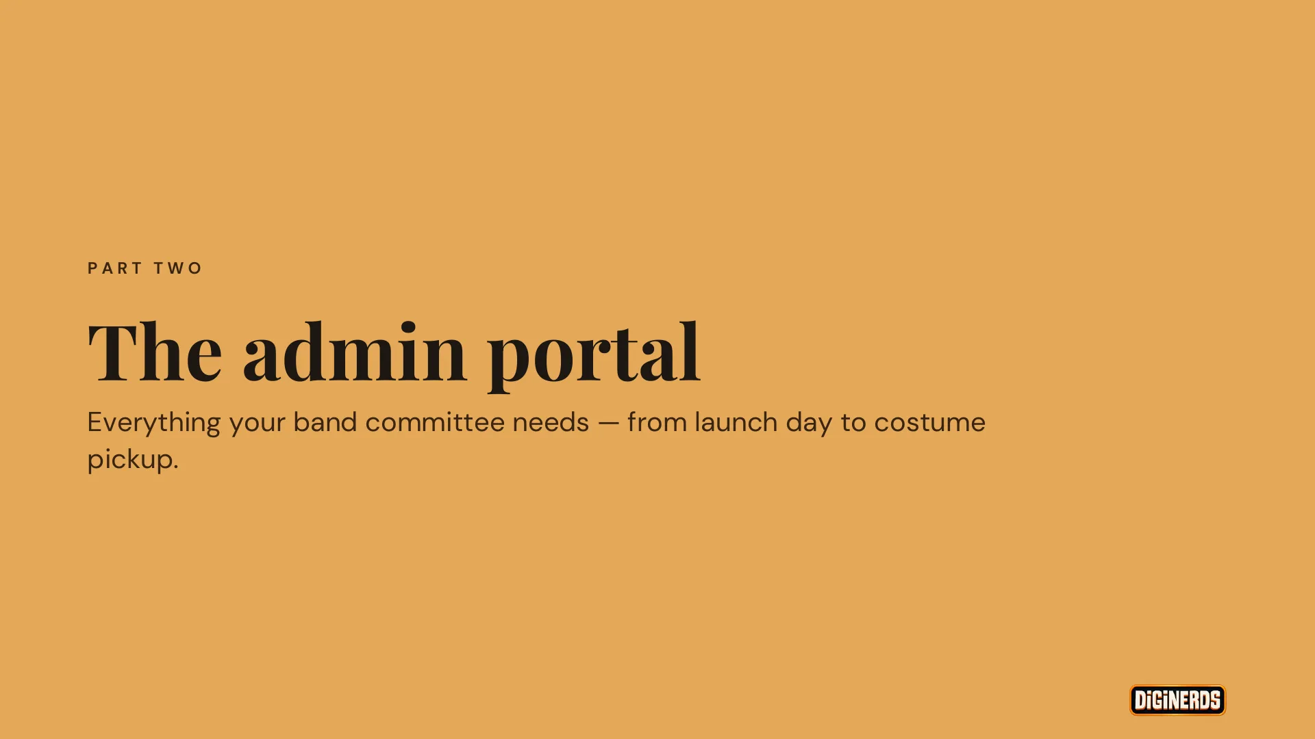 The admin portal