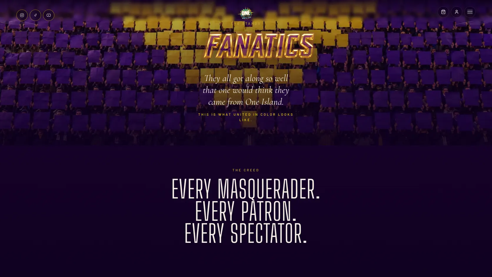 Fanatics — the crowd holding up the picture