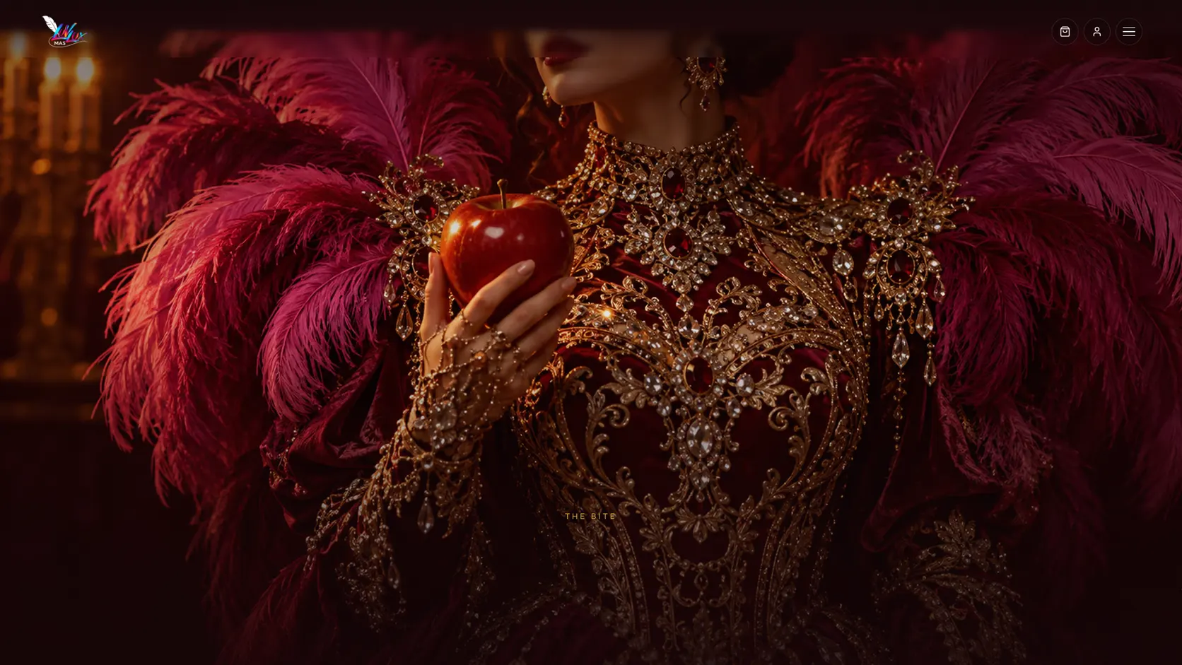 Temptation — the apple at her lips